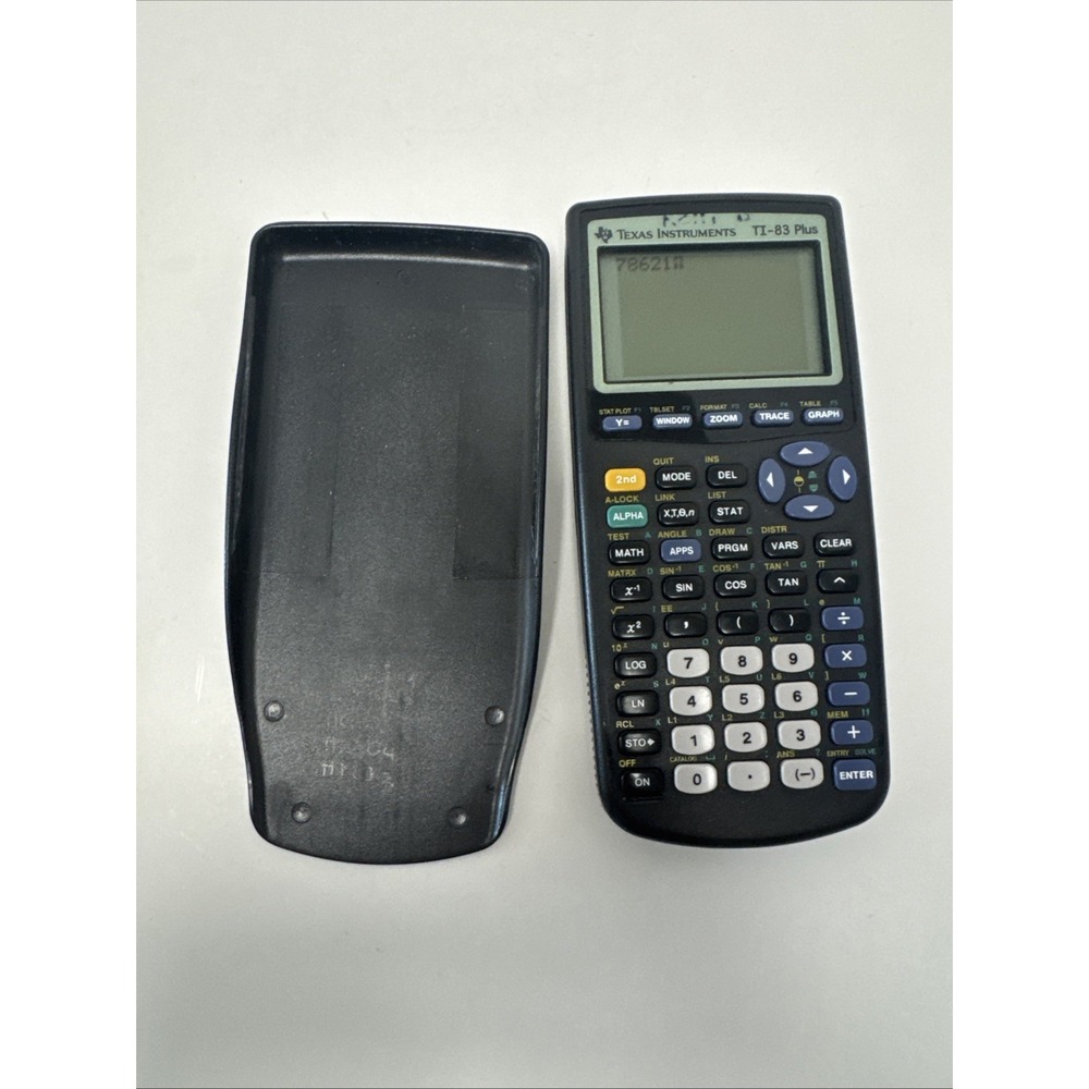 Texas Instruments Ti 83 Plus Graphing Calculator w/ Cover & Booklet Tested - Picture 4 of 10